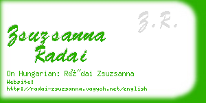 zsuzsanna radai business card